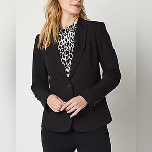 Liz Claiborne Kate Womens Classic Fit Black Blazer Jacket Size 12